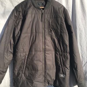 Globe Brand Quilted Bomber Coat, XL, Olive Green